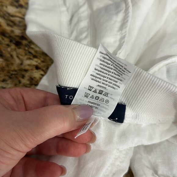 Tommy Hilfiger Linen White Drawstring Waist Jogger Pants Size M - Picture 5 of 8